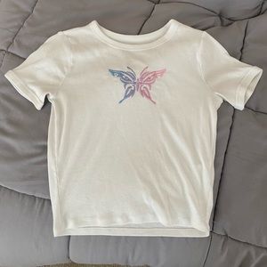 Hollister Crop Top with butterfly